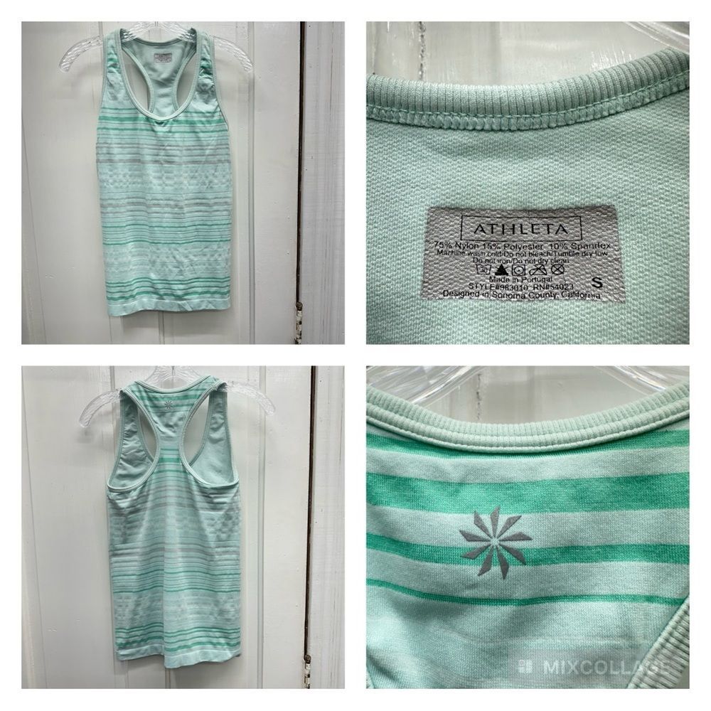 Athleta racerback sleeveless athletic top shirt women's small built in bra